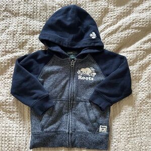 Roots Kids Navy Hoodie Full Zip